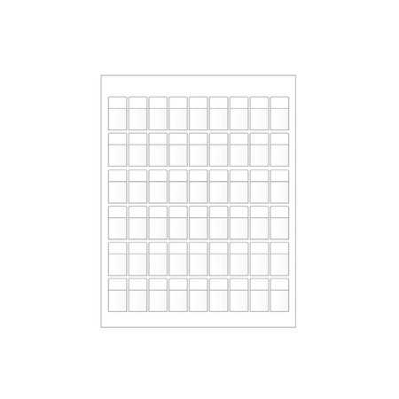 ZIPTAPE Laser Printer Label Sheet Sticker Paper - 0.8" W x 0.5" H , 540PK ZT-LSL-81-602-10